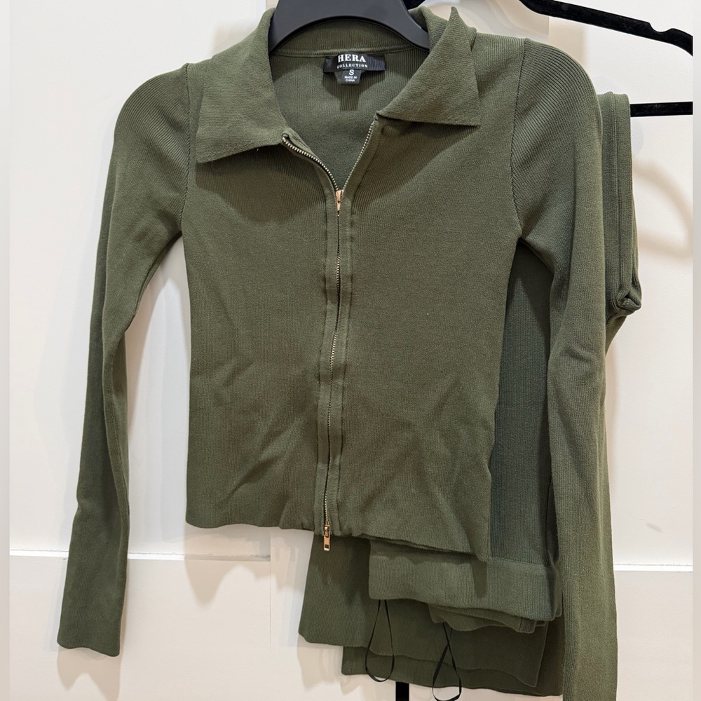 Qlive green sweater lounge set